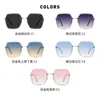 Nouvelles lunettes de soleil tendance de mode de mode sans cadre