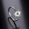 Eheringe Skyrim Shining Sun Ring für Frauen Edelstahl Boho Verstellbare offene Fingerringe 2024 Neues Modeschmuck Geburtstag Geschenk