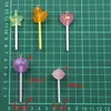 10pcs Mix Farbgröße Bling Glitter Herz Round Entenstar Lollipop Harz.