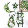 Decoratieve bloemen kunstmatige plant ornament trapezoid..Maan.Pentagram -vorm Home Decoratie Paas Ramadan