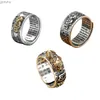 Paar ringen 2 stuks/set Chinese feng shui messing pixiu ringen heren talisman retro koperen munt verstelbare unisex ring met geluk sieraden wx