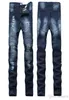 High Street Trend Hole Jeans European and American Men039s Locomotives rides pantalons slim jeans Biker Nostalgia5558754