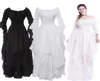 Vintage viktorianische mittelalterliche Kleidung Renaissance Schwarzes Gothic Kleid Frauen Cosplay Halloween Kostüm Prinzessin Kleid Plus Größe 5xL2804730