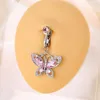 Navel Rings 1Pc Sexy Fake Belly Ring Butterfly Fake Belly Piercing Snake Clip on Umbilical Navel Bat Fake Pircing Cartilage Earring Clip d240509