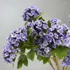 Decorative Flowers Artificial Long Branch Snowball Floral Simulation Flower Blue Purple Hydrangea Shopping Mall Decoration Green Plant
