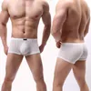 Sous-pants Low-Hise Sexy Men Lace Shorts Boîtres Ultra-Thin Transparent Boxer confortable Boxershorts pour hommes confortables
