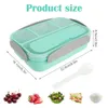 Borse per pranzo Borse Box da pranzo 1300 ml 4 Compartments BPA Bento Box Bento Box Conteni per le perdite a prova di perdite per le perdite per le perdite a prova di lavastoviglie a microonde a prova di perdite