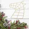 Fiori decorativi Cavo di ghirlanda della testa di cavallo Forma di metallo natalizio fiore floreale che produce arredamento verde decorazioni fai da te