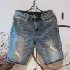 summer Purple Shorts Denim Shorts Mens Purple Jeans Shorts Casual Style Cotton Blend Fabric Wash Vintage Street Fashionable Hip Hop Hole Designer Jeans Shorts