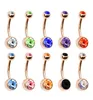 Navelringe 5/10/20 Stück Zirkon 14g Bauch Piercing Los Chirurgischer Stahl Kristall Bauchknopf Ringstangenstange Piercing Set Mix Piercings Ombligo D240509