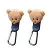 Peças de carrinho de bebê Conjunto de 2pcs Adorável urso bebê gancho caroz de couro pu pu