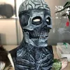 Maski imprezowe Halloweenowa kremowa czaszka maska ​​biochemiczna rola odgrywać horror krwawy lateksowy kostium hełmu rekwizyty Q240508