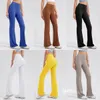 Pantalones acampanados de verano para mujeres yoga fitness desgaste empuje de ejercicio Leggings medias Logotipo de estampado de mujeres Nylan Spandex tela