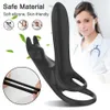 Autres articles de beauté pour la santé Mâle de pénis de bite anneaux Détolez le vibrateur de l'éjaculation pour les couples Men de l'agrandissement Cockring Masturbator S Goods pour les adultes 18 Y240503