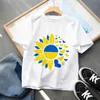 T-shirty urocze ukraińska koszulka chłopca Tshirt ukraińska koszulka harajuku dziecięca koszulka Little Boy Girl Unisex T-Shirtl240509