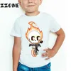 T-shirts Childrens Movie Ghost Knight Cartoon Geprint grappige T-shirt Baby en Girl Summer Short Sheeved Top Childrens Casual T-Shirt HKP5197L2405