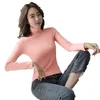 long sleeved designer t shirt clothes woman Sweet long sleeve Pure Color Modern style Scoop Neck Plus size Spandex Fall M 3XL designer top women shirts women clothes