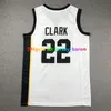 22 Caitlin Clark Iowa Hawkeyes NCAA Jersey de basquete azul Amarelo Branco Tamanho S-XXL