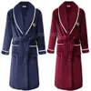 Kvinnors mantel förtjockad korallfleece sömnkläder vinter flanellpar mantel lös varm hemklänning loungekläder 3xl kimono badrock klänning nattkläder