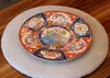 Pintura de ouro de pavão ewan japonês placa de cerâmica coleta decorativa placa corredor de 30 cm de bandeja de bugiganga prato de bugiganga de cerâmica 240508