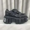 Vetements x Новые кроссовки платформы платформы панк-стиль мужчины Rock Boots Кожаные женщины лодыжка для ботинок металлические украшения с огороженным шнурком № 563