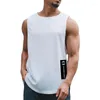 Herren Tanktops Männer Fitnessstudio Singulett Muskel Stringer Unterwäsche Fitness Sport ärmellose Hemdbrand Druck Workout Weste männliche Kleidung