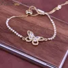 10pcs, 2021 New Gold Color Crystal Zircon Bracelet 2mm CZ Tennis Chain Heart charme Brand pour les femmes Lover Women Fashion Couple Jewelry