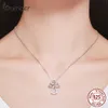 Bamoer Sterling Sier Guardian Angel Pendant Collier Angel Wing Chain pour les femmes Bijoux zircon éblouissant SCN123