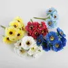 Decorative Flowers Wreaths 6 Pieces Artificial Flowers for Wedding Decorative Flowers Wreaths Fake Cherry Blossoms Vases Home Decor Gifts Box Christmas