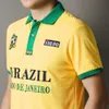 New Brazilian football fans casual cotton embroidered polo shirt mens Brazilian football
