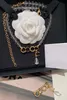 Luksusowa jakość Charm Choker Naszyjnik z słowami w 18 -karatowym złotym platformie mają pudełko na przezroczyste koraliki broszki PS3638B