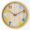 Relojes de pared 12 pulgadas Colorida 3D Reloj Vintage Cartoon Diseño de diseño para el hogar con mecanismo silencioso para niños Relojamiento de dormitorio