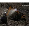 Wltoys 16800 116 24G Excavator RC Car Toys Styling 23 Channel Road Construction All Truck Auto in metallo con fumo leggero a LED 240508