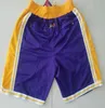 Nouveaux shorts shorts d'équipe 9697 shorts de base de base de base de la fermeture à glissière Vintre Couleur jaune violet