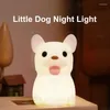 Luzes noturnas Touch LED LUZ LIGADA LUDROS DE DOG Lâmpadas de cão atmosfera recarregável de berçário para a noite da noite