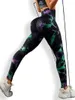 Leggings femminile Nuovo stile Timing Tie Dye Pantaloni senza cuciture Donne in alto e bottino Sollevamento Leggings Stringer Elastic Running Fitness Pants Y240508