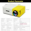 Projektoren YG300 Pro LED Mini Projector 320x240 Pixel Unterstützt 1080p HDMI -kompatible USB -Audio -Tragable -Home -Theater -Medienspieler J240509