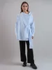 Blouses des femmes Shaut d'épaule diagonale de la chemise irrégulière pour les femmes coupées à lacets à poitrine simple Blouse lâche Summer 2024 Vêtements supérieurs CPDB112