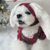 Appareils pour chiens Pet Christmas Plaid Imprimé robe de réservoir