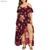 Basic Casual Kleider Groß 2024 Frauen Sommerkleid und große Strandurlaub sexy Camissol Blume Haut super groß böhmisch lässig Mini Kleid xw