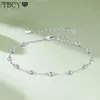 Kedja TBCYD 2,5 mm D Färgglada gränser Moissanite Womens Tennis S925 Silver Justerbart armband Womens Utsökta smycken Present XW