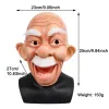 Maskers Old Man Mask Realistic Halloween Latex Human Smile Grandfa Wrinkle Face Old Man Mask eng Volledig hoofd Halloween Mask Cosplay Prop