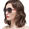 Fashion surdimensionnée en métal Femme Polaris Sunglasses UV400 Sun Glasses Femme Marque de lunettes conduisant des lunettes de soleil 233G