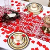 Tafelstoffen promotie!Valentijnsdagloper rood hart kanten tafelkleed dressoir sjaal voor het bruiloftsfeest van Valentine Moeder