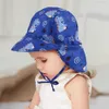 Cappelli cappelli tappo per secchio estivo per bambini protezione UV per cappelli da sole spiaggia per esterni ragazzi e ragazze capovolgono copertina regolabile brim -cappello da sole d240509