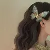 Accessori per capelli 2 pezzi che muovono farfalla eleganti eleganti fate doppie clip di tulle per donne ragazze vintage coreane