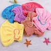 Cap Hair Shower Drying Microfiber Towels Bowknot Coral Veet Absorbent Twist Turban Princess Bath Spa Wrap for Women and Children