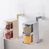 Storage Bottles Condiment Box Kitchen Plastic Container Wall-Mounted Rotatable Multi-Layer Drawer