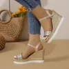 Summer Women Wedges Platform High Heels Designer Sandals comodi per signore taglie forti scarpe