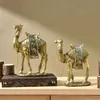 Camel Figurine Collection Resin Desktop Ornament for Desk Cabinet Home Decor Modern Housewarming Gift 240427